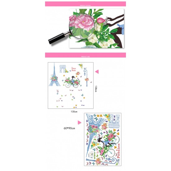 Sticker decorativ, I Love Paris 138 cm, 122STK Sticker decorativ, I Love Paris 138 cm, 122STK