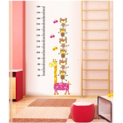 Sticker decorativ, Masuratoare cu animalute 140 cm, 132STK Sticker decorativ, Masuratoare cu animalute 140 cm, 132STK
