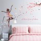 Sticker decorativ, Printesa cu fluturi, 140 cm, 721STK