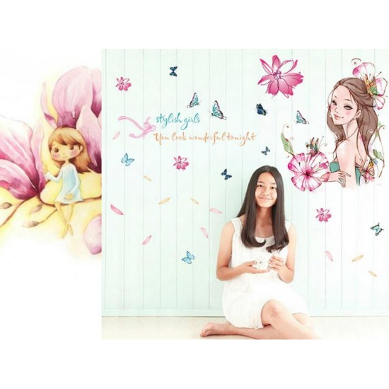 Sticker decorativ, Stylish girls 118 cm, 155STK Sticker decorativ, Stylish girls 118 cm, 155STK