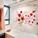 Sticker decorativ, Trandafiri rosii 147 cm, 128STK