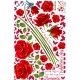 Sticker decorativ, Trandafiri rosii 147 cm, 128STK