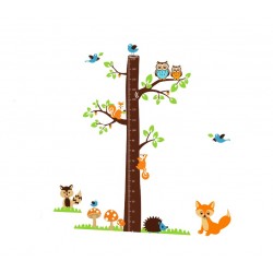Sticker decorativ, copacelu cu animalutele padurii 185 cm, 78STK
