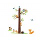 Sticker decorativ, copacelu cu animalutele padurii 185 cm, 78STK