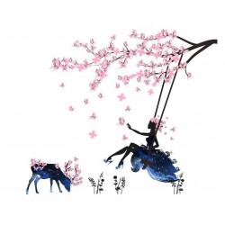 Sticker decorativ, fata padurii  120 cm, 109STK