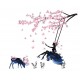 Sticker decorativ, fata padurii  120 cm, 109STK