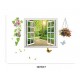 Sticker decorativ,  fereastra deschisa spre padure 107 cm, 63STK