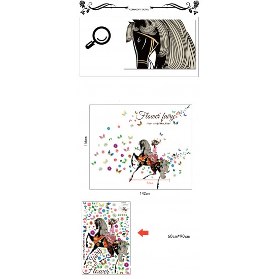 Sticker decorativ, flower fairy 142 cm, 72STK