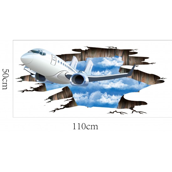 Sticker decorativ,  gaura in perete spre cer,  110 cm, 66STK