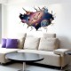 Sticker decorativ,  gaura in perete spre cosmos,  85 cm, 68STK-1
