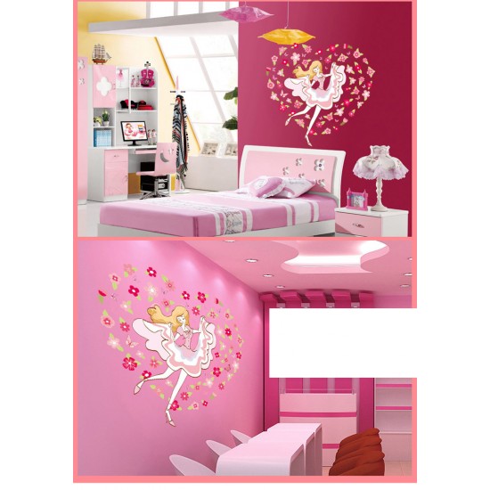 Sticker decorativ,  girls, flowers 155 cm, 64STK