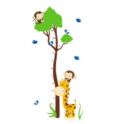 Sticker decorativ, masuratoare cu animalute  150 cm, 112STK