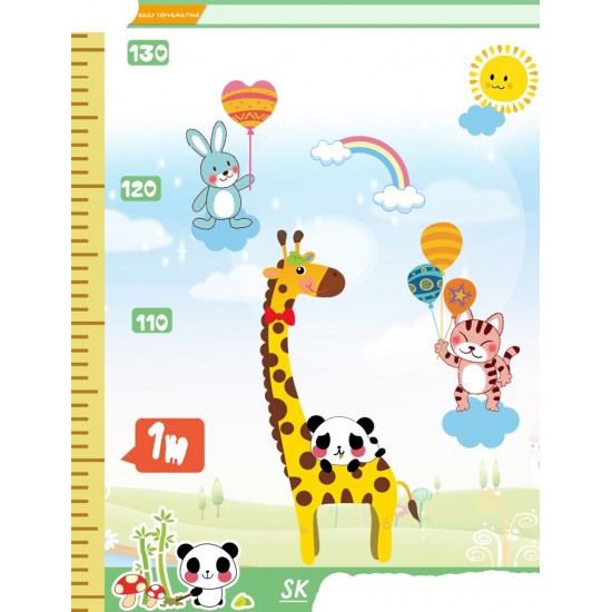 Sticker decorativ, masuratoare cu animalute 150 cm, 77STK