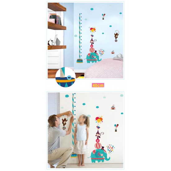 Sticker decorativ, masuratoare cu animalute  153 cm, 123STK