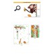 Sticker decorativ, masuratoare cu  maimutele 180 cm, 69STK