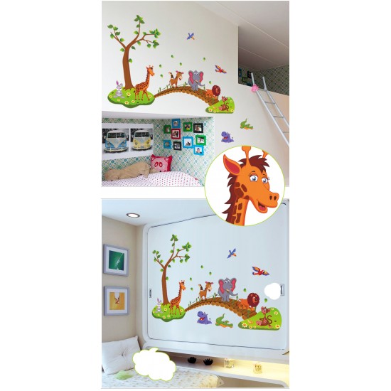 Sticker decorativ , podul cu animalute 135 cm, 96STK