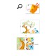 Sticker decorativ, pomul  cu animalute  197 cm, 111STK