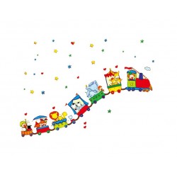 Sticker decorativ, trenuletul cu animale 175 cm, 105STK