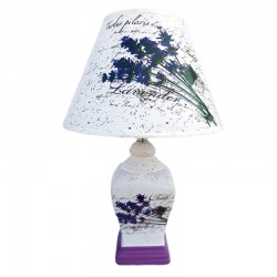 Veioza cu imprimeu buchete de lavanda, soclu E17, 40W, 570E Veioza cu imprimeu buchete de lavanda, soclu E17, 40W, 570E