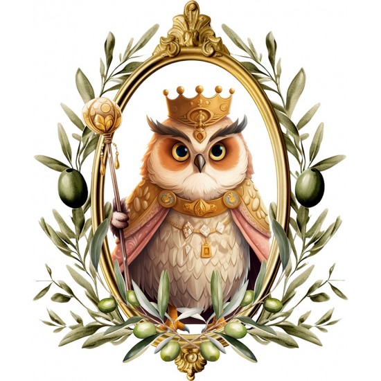Sticker decorativ, Bufnita, Portocaliu, 72 cm, 1295STK-3 Sticker decorativ, Bufnita, Portocaliu, 72 cm, 1295STK-3