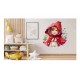 Sticker decorativ, Scufita Rosie, Rosu, 66 cm, 1298STK