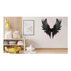 Sticker decorativ, Aripi, Negru, 60 cm, 1303STK