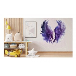 Sticker decorativ, Aripi, Mov, 60 cm, 1303STK-9