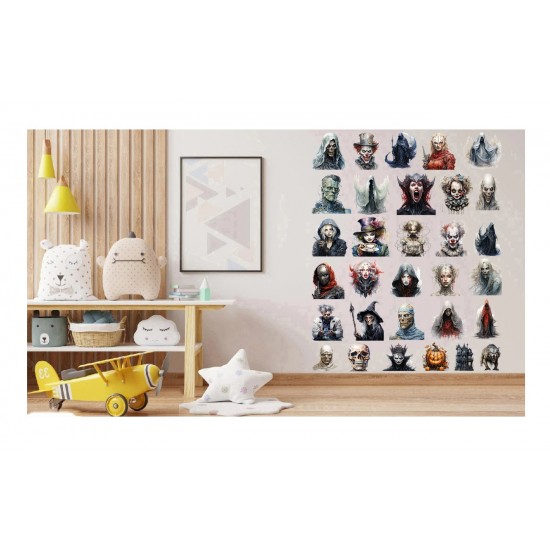 Sticker decorativ Horror, Waterproof 90x60 cm, 1305STK-4 Sticker decorativ Horror, Waterproof 90x60 cm, 1305STK-4