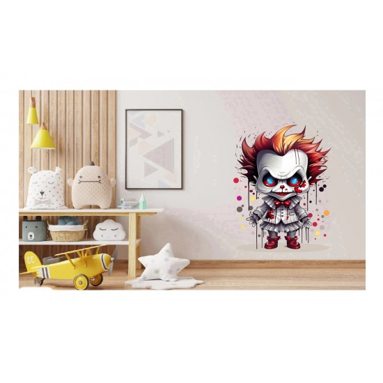 Sticker decorativ, Horror, Waterproof, Alb, 80 cm, 1306STK-10
