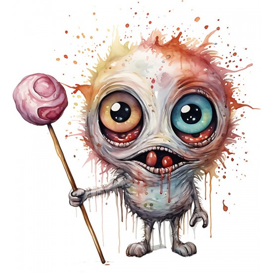Sticker decorativ, Horror, Waterproof, Roz, 66 cm, 1306STK-13 Sticker decorativ, Horror, Waterproof, Roz, 66 cm, 1306STK-13