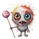 Sticker decorativ, Horror, Waterproof, Roz, 66 cm, 1306STK-13 Sticker decorativ, Horror, Waterproof, Roz, 66 cm, 1306STK-13