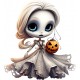 Sticker decorativ, Halloween, Waterproof, Alb, 64 cm, 1306STK-14 Sticker decorativ, Halloween, Waterproof, Alb, 64 cm, 1306STK-14