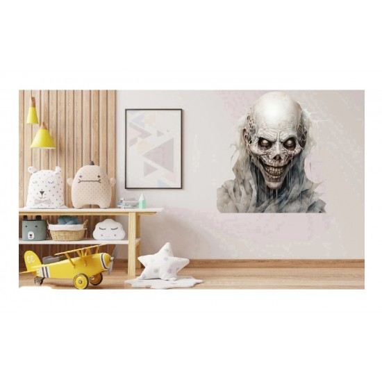 Sticker decorativ, Horror, Waterproof, Alb, 60 cm, 1306STK-5