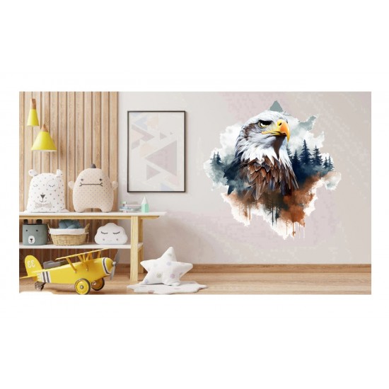 Sticker decorativ, Vultur, Alb, 62 cm, 1307STK-6 Sticker decorativ, Vultur, Alb, 62 cm, 1307STK-6