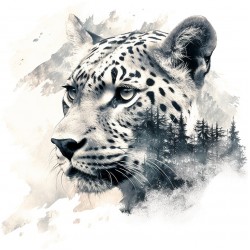 Sticker decorativ, Jaguar, Negru, 60 cm, 1307STK-9