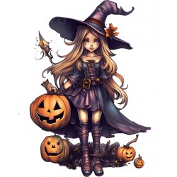 Sticker decorativ, Halloween, Mov, 75 cm, 1308STK-1