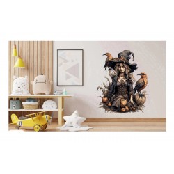Sticker decorativ, Halloween, Negru, 71 cm, 1308STK-4