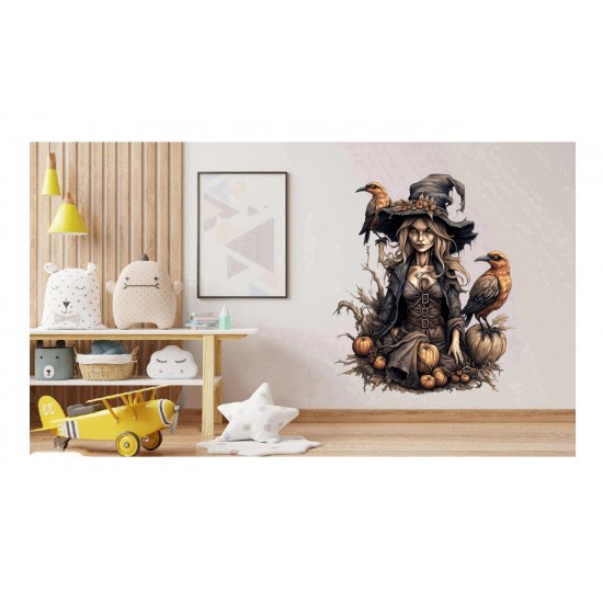 Sticker decorativ, Halloween, Negru, 71 cm, 1308STK-4