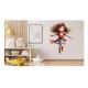 Sticker decorativ Fata Supererou, Rosu, 76 cm, 1310STK