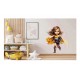 Sticker decorativ Fata Supererou, Galben, 70 cm, 1310STK-2