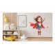 Sticker decorativ Fata Supererou, Rosu, 60 cm, 1310STK-3