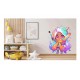 Sticker decorativ Fata Supererou, Roz, 63 cm, 1311STK-7
