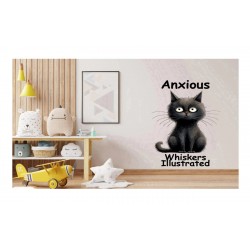 Sticker decorativ Pisica, Negru, 88 cm, 1313STK-4