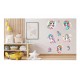 Sticker decorativ Waterproof cu Unicorni,  82x60 cm, 1314STK