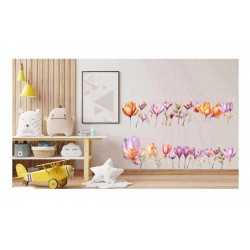 Sticker decorativ, Flori, Mov, 90 cm, 1317STK