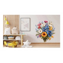 Sticker decorativ, Flori Salbatice, Alb, 67 cm, 1319STK-2 Sticker decorativ, Flori Salbatice, Alb, 67 cm, 1319STK-2