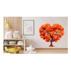 Sticker decorativ, Copac, Portocaliu, 63 cm, 1320STK-1 Sticker decorativ, Copac, Portocaliu, 63 cm, 1320STK-1