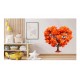 Sticker decorativ, Copac, Portocaliu, 63 cm, 1320STK-1