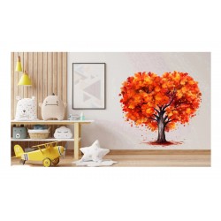 Sticker decorativ, Copac, Portocaliu, 61 cm, 1320STK-3 Sticker decorativ, Copac, Portocaliu, 61 cm, 1320STK-3