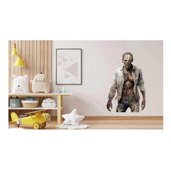 Sticker decorativ, Horror, Gri, 90 cm, 1321STK-1 Sticker decorativ, Horror, Gri, 90 cm, 1321STK-1